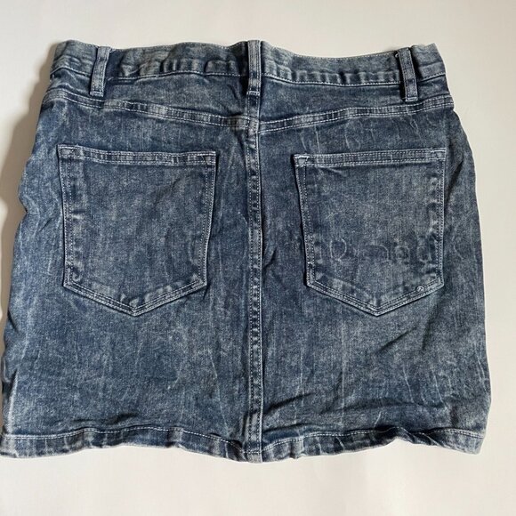 H&M Divided Acid Wash Denim Mini Skirt - Picture 7 of 8